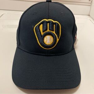 MLB Milwaukee Brewers OC Sports Adjustable Adult Baseball Hat Navy Blue